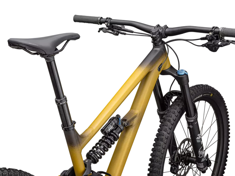 Specialized Status 2 170 All Mountain Bike - Satin Harvest Gold Tint/ Obsidian/ Dune White-6