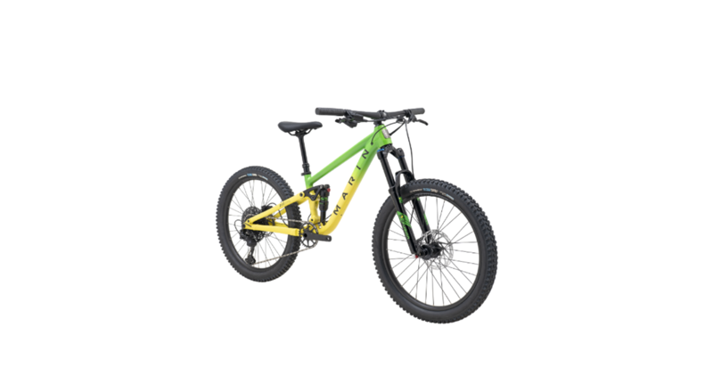 Marin Rift Zone Jr 24 Kids Mountain Bike - Gloss Green/ Yellow-1
