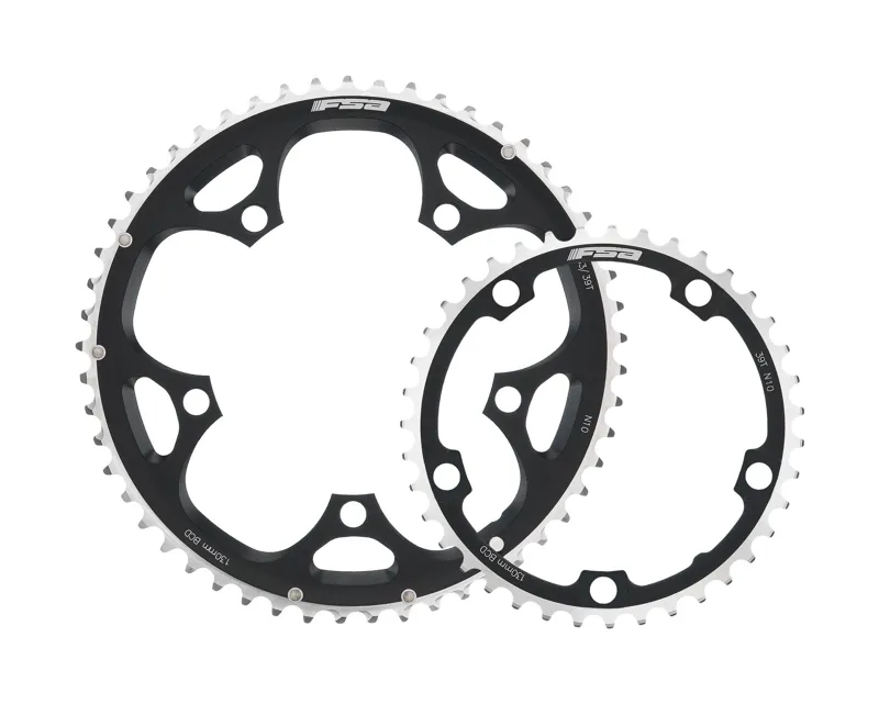 FSA Alloy Road Chainring 2x11 - 110BCD - 34 Teeth - Black