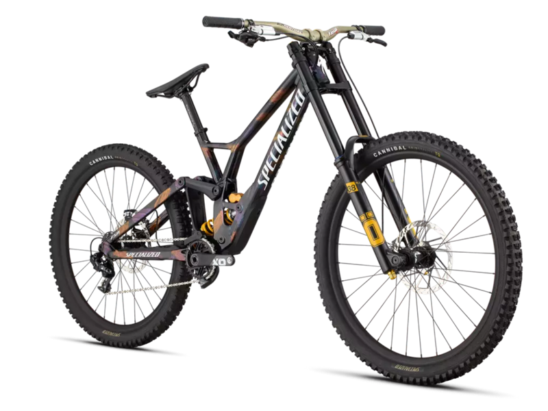 Specialized Demo Race Downhill Mountain Bike - Gloss Obsidian/Brushed/ Chameleon Supernova-1