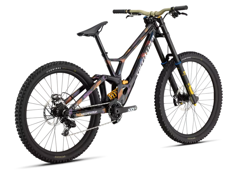 Specialized Demo Race Downhill Mountain Bike - Gloss Obsidian/Brushed/ Chameleon Supernova-2