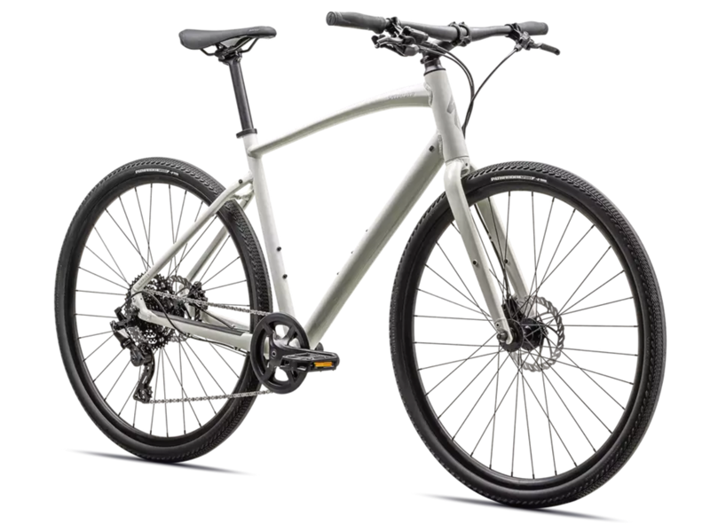 Specialized Sirrus X 2.0 Hybrid Bike - Gloss Dune White/ Dove Grey Reflective-1