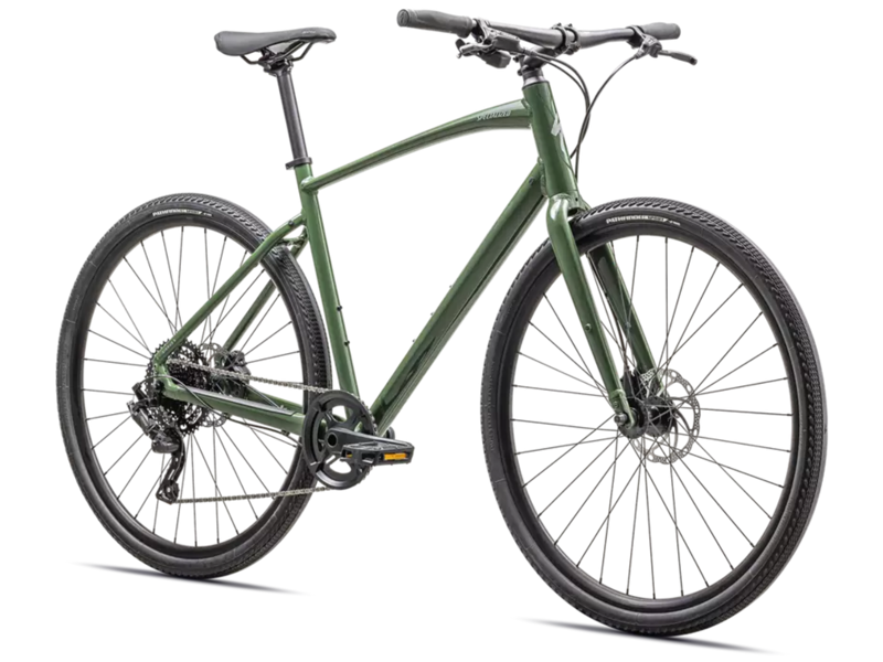 Specialized Sirrus X 3.0 Hybrid Bike - Gloss Cypress/ Cool Grey Reflective-1