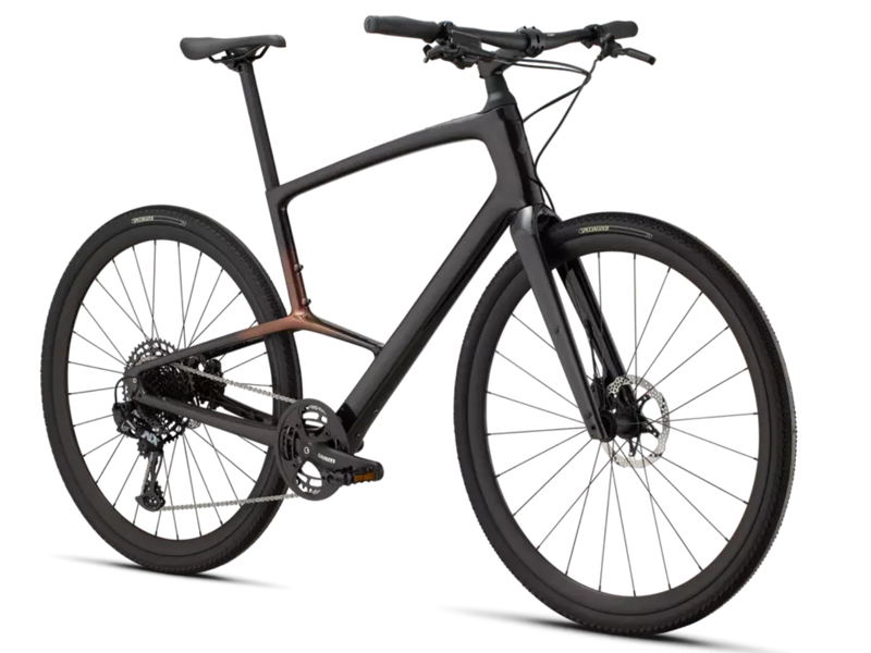 Specialized Sirrus X 5.0 Hybrid Bike - Gloss Carbon/ Red Pearl/ Black Frost Reflective-1