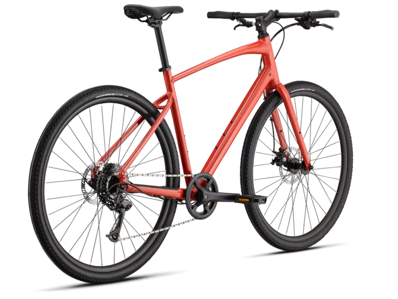 Specialized Sirrus X 1.0 Hybrid Bike - Gloss Deep Orange/ Redwood Reflective-2