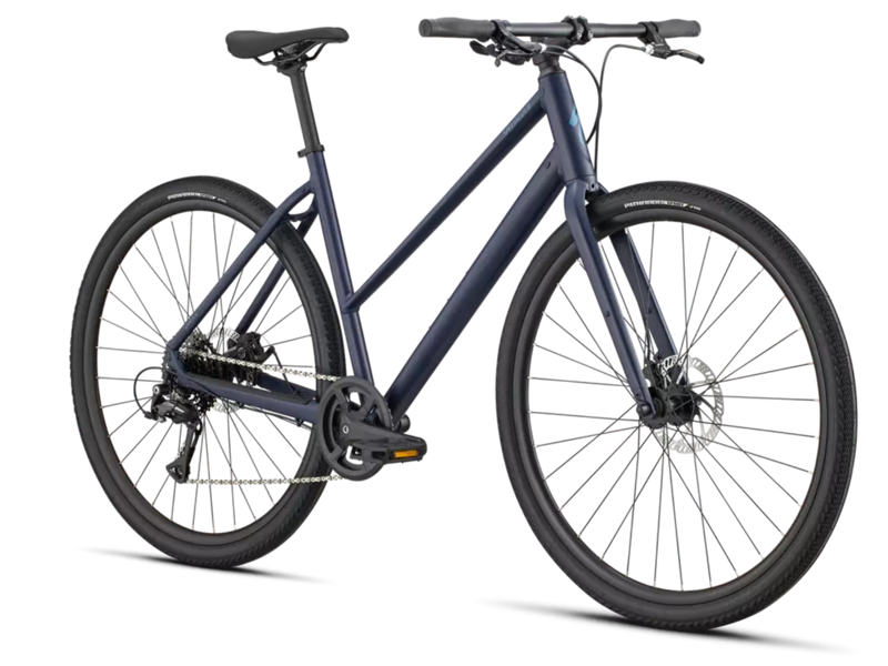 Specialized Sirrus X 1.0 Step-Through Hybrid Bike - Satin Deep Marine/ Grey Blue-1