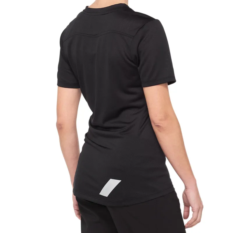 100 Percent Ridecamp Womens Short Sleeve Jersey - Black/ Grey-1