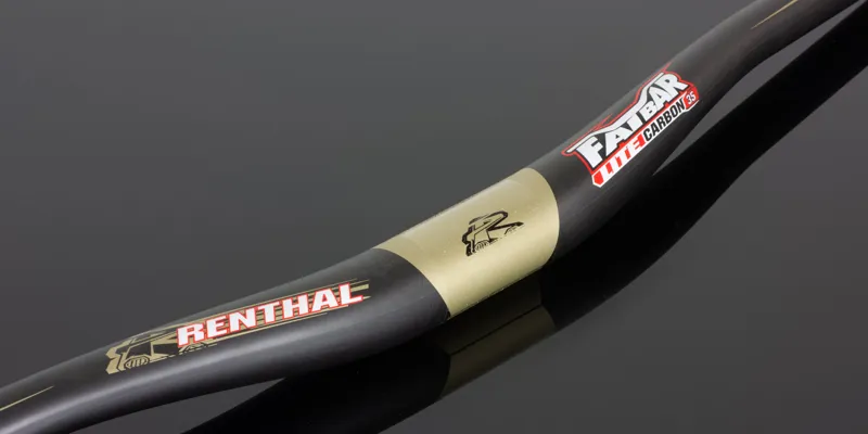 Renthal Fatbar Lite 35 Carbon Riser Handlebars - Black/ Gold-1