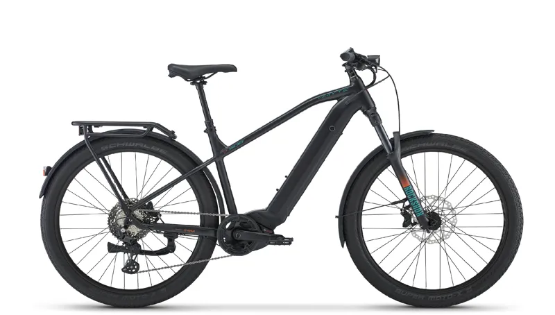 Whyte E-506 V2 SUV All-Terrain E-Bike - Matt Black/ Blue/  Burnt Orange