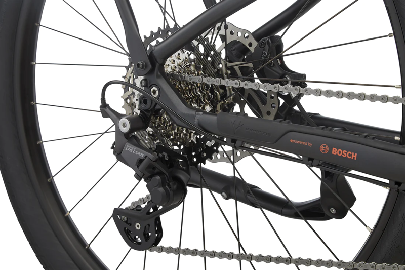Whyte E-506 V2 SUV All-Terrain E-Bike - Matt Black/ Blue/  Burnt Orange-1