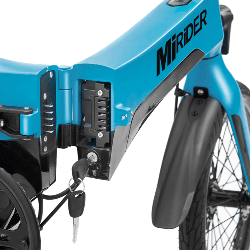 MiRiDER One 16 Folding E-Bike - Azure Blue-4