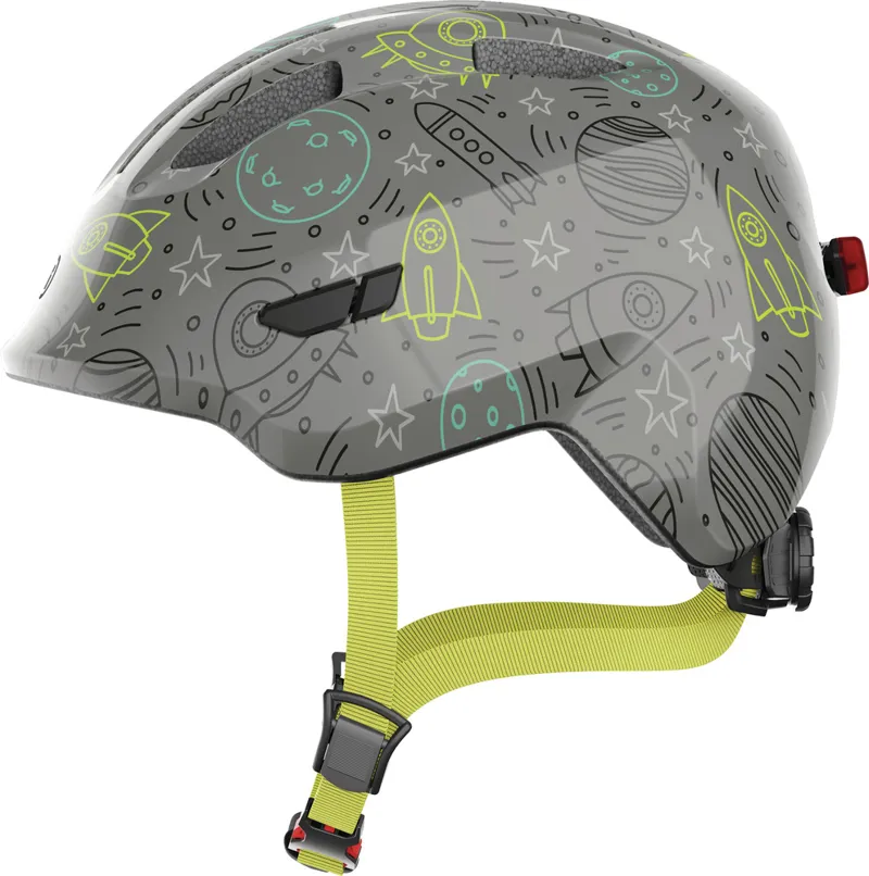 ABUS Smiley 3.0 LED Kids Helmet - Grey Space