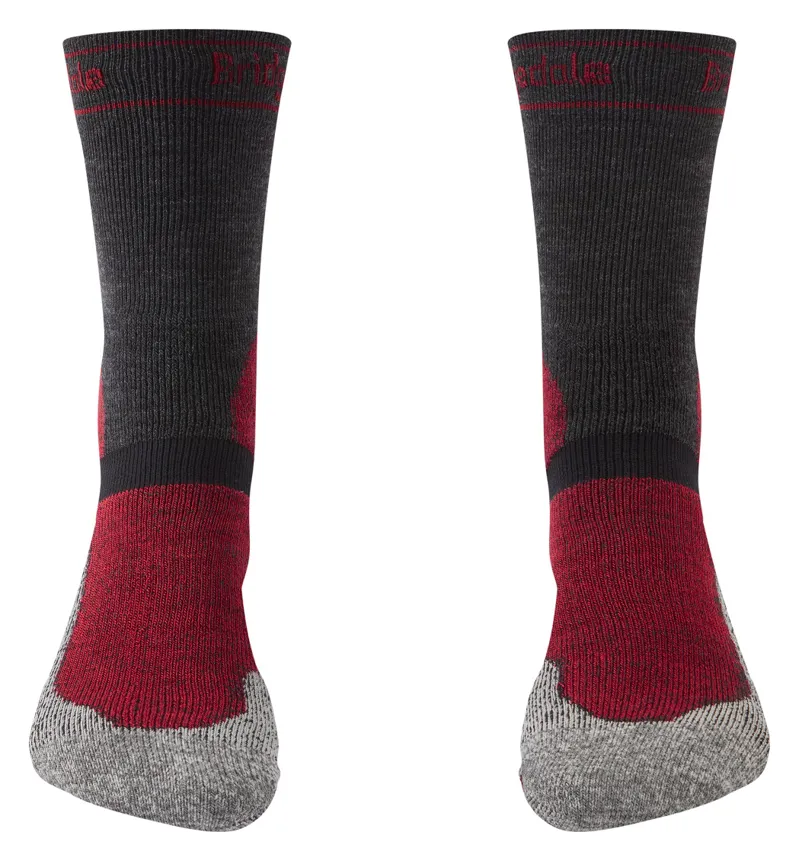 Bridgedale Men's Winter Weight T2 Merino Sport Boot - Graphite/ Red-1