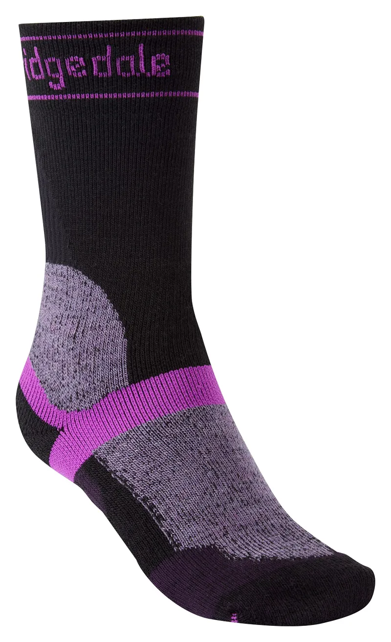Bridgedale Women's Winter Weight T2 Merino Sport Boot - Black/ Purple