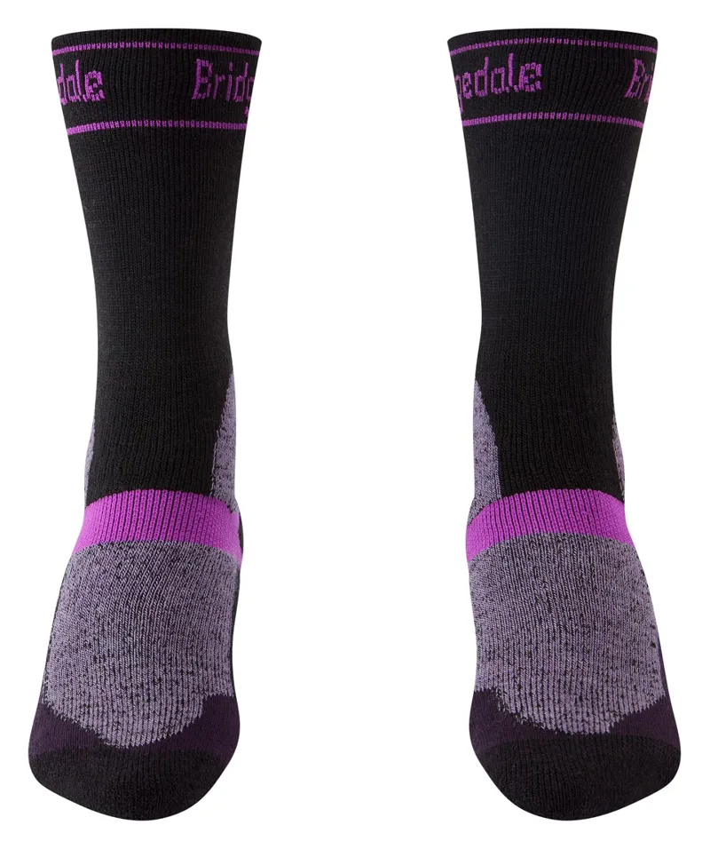 Bridgedale Women's Winter Weight T2 Merino Sport Boot - Black/ Purple-1