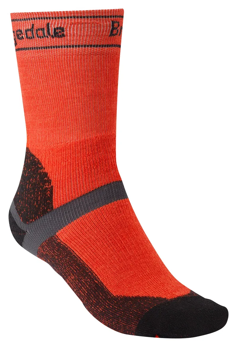 Bridgedale Men's Winter Weight T2 Merino Sport Boot - Orange/ Black
