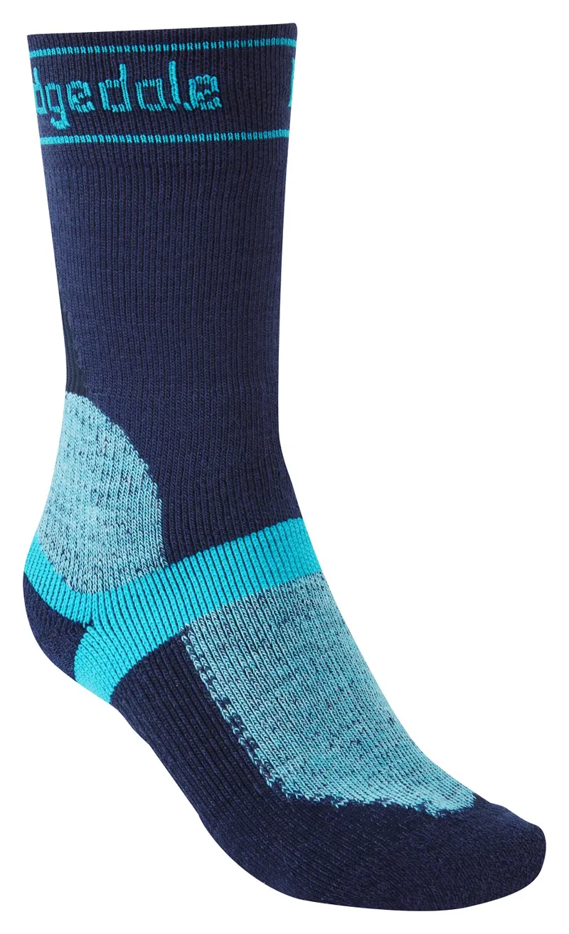 Bridgedale Women's Winter Weight T2 Merino Sport Boot - Navy/ Lt Blue
