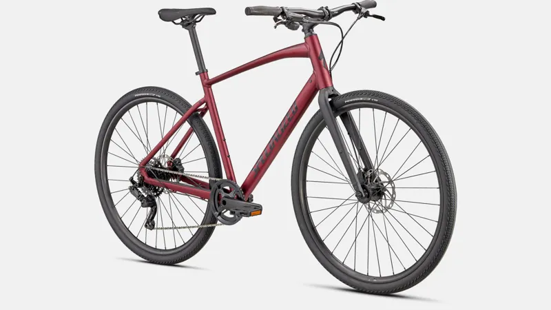 Specialized Sirrus X 3.0 Hybrid Bike - Satin Maroon/ Black Reflective-1
