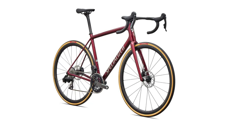 Specialized Aethos 2 Pro SRAM Force AXS Road Bike - Gloss Red Sky/ Chrome-1