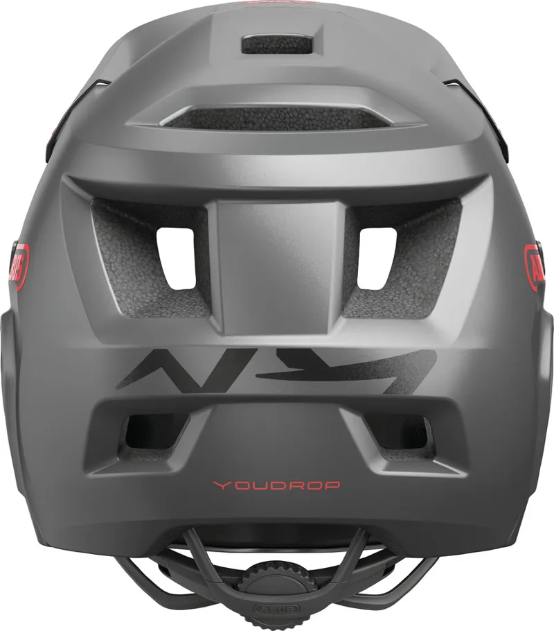 Abus YouDrop Full Face Removable Chinbar Kids Helmet - 48-55cm Small - Ti Silver-2