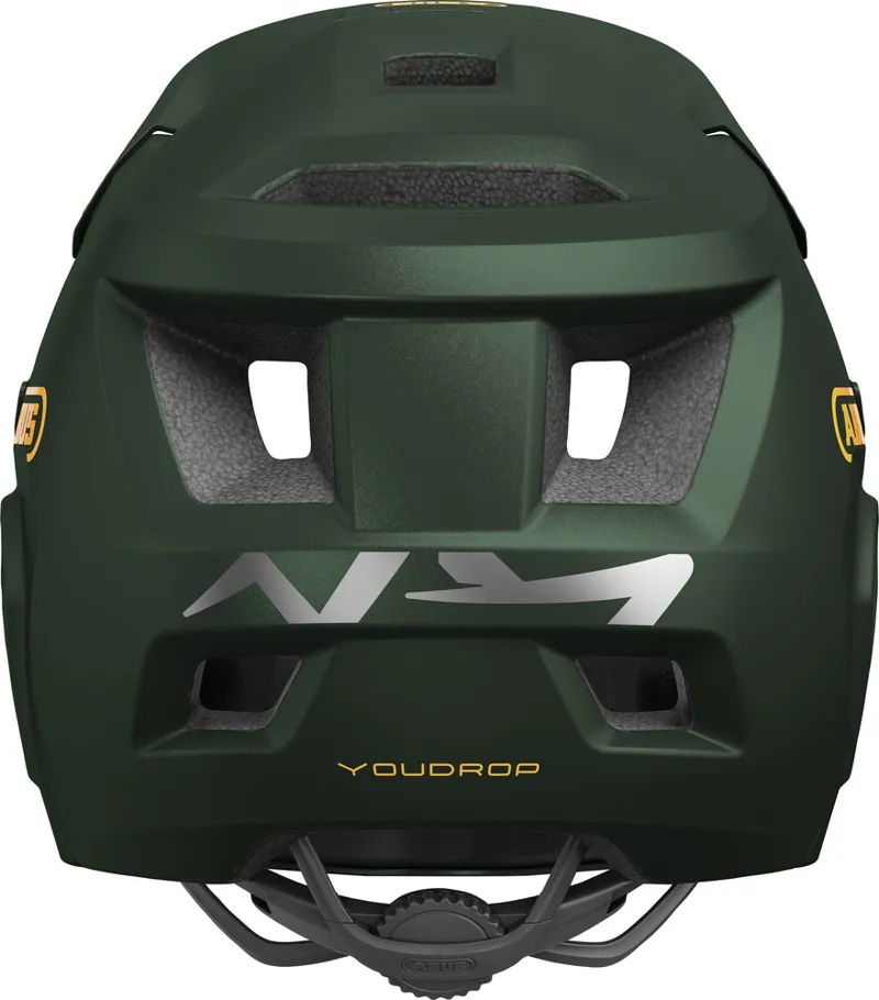 Abus YouDrop Full Face Removable Chinbar Kids Helmet - 48-55cm Small - Moss Green-2