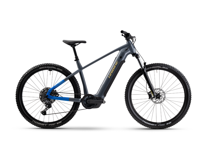 Haibike Alltrack 6.5 E.Mountain Bike - Gloss Grey/ Blue/ Yellow