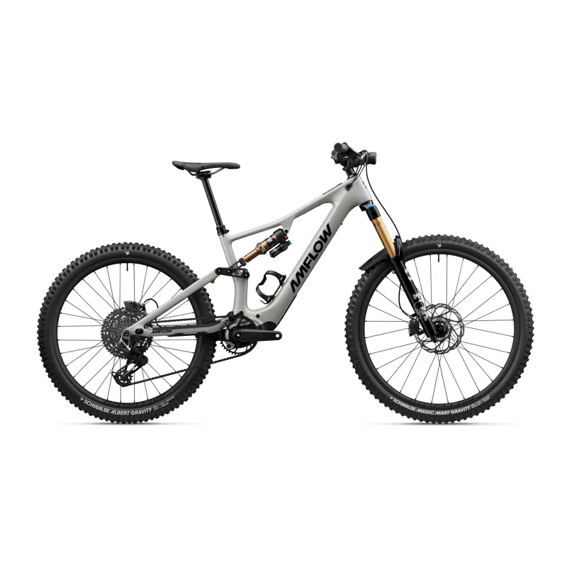 Amflow PX Carbon Pro Full Suspension E.MTB - Moonstone Grey/ Black