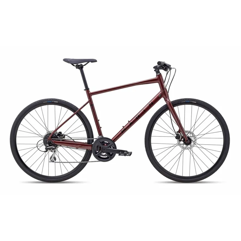 Marin Fairfax 2 Flat Bar Hybrid Road Bike - Gloss Red/ Black