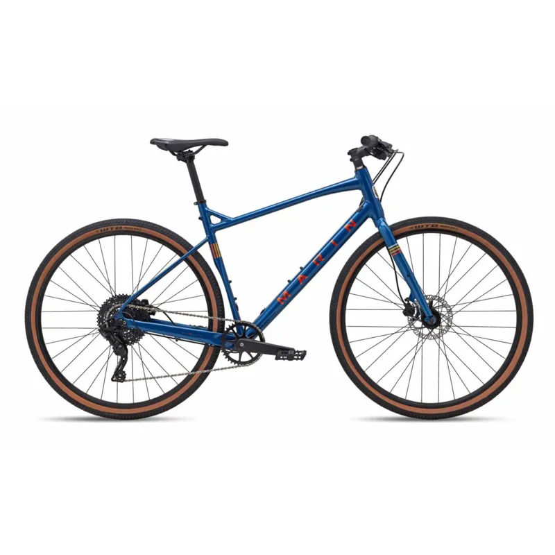 Marin DSX Flat Bar Gravel Bike - Gloss Blue/ Orange