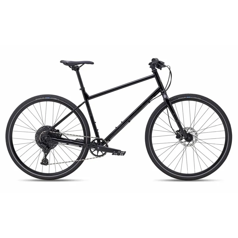 Marin Muirwoods Flat Bar Hybrid Bike - Satin Black/ Reflective Black