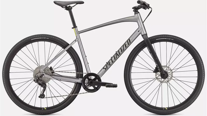 Specialized Sirrus X 3.0 Hybrid Bike - Flake Silver/ Ice Yellow/ Black