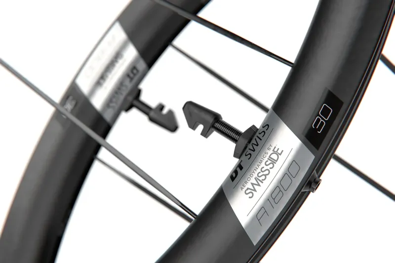 DT Swiss A1800 Spline DB 30 Tubeless 700c Road Bike Wheels - Black-11