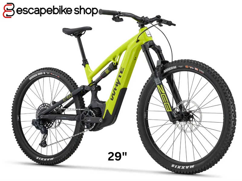 Whyte E-160 S Mountain E.Bike - Lime with Matt Black-2