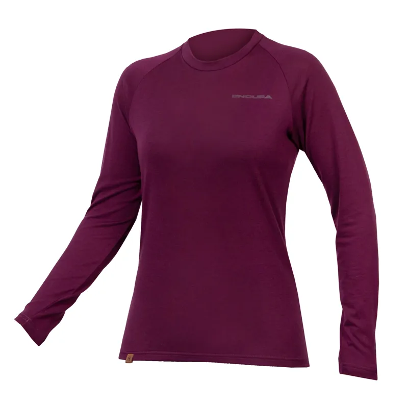 Endura Women's BaaBaa Blend Long Sleeve Baselayer - Aubergine