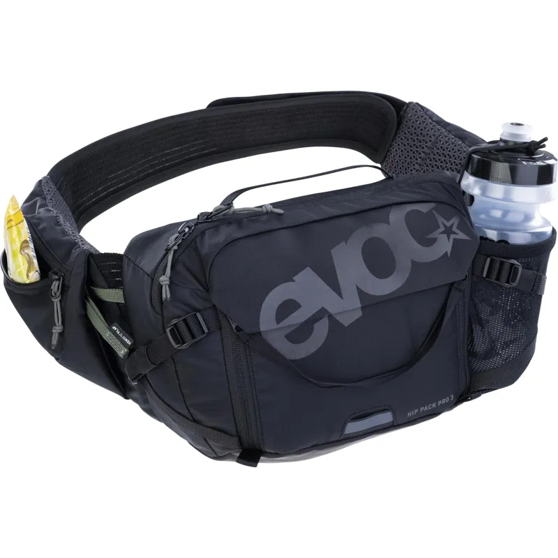 Evoc Hip Pack Pro 3 inc. 1.5 Litre Hydration Bladder - Black/ Carbon Grey-9