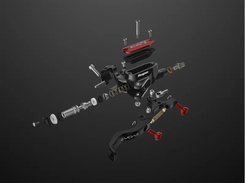 Hope Tech 4 Evo GR4 Disc Brakes - Black/ Red-3