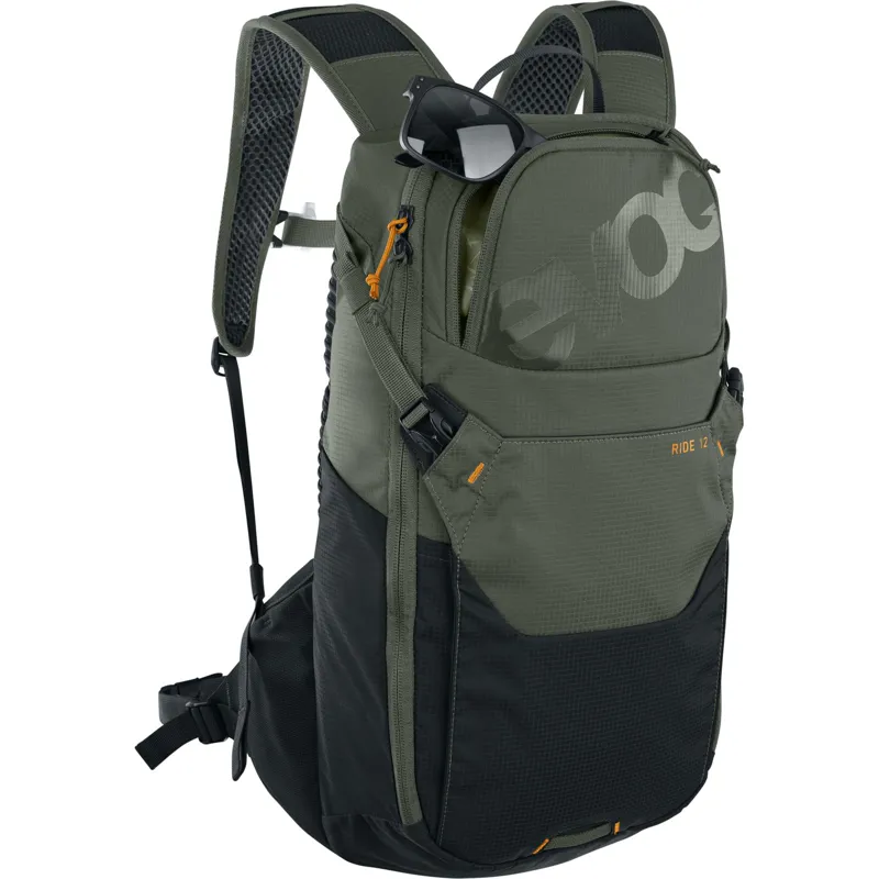 EVOC Ride 12 Hydration Backpack 12 Litre Capacity - Dark Olive/ Black-2