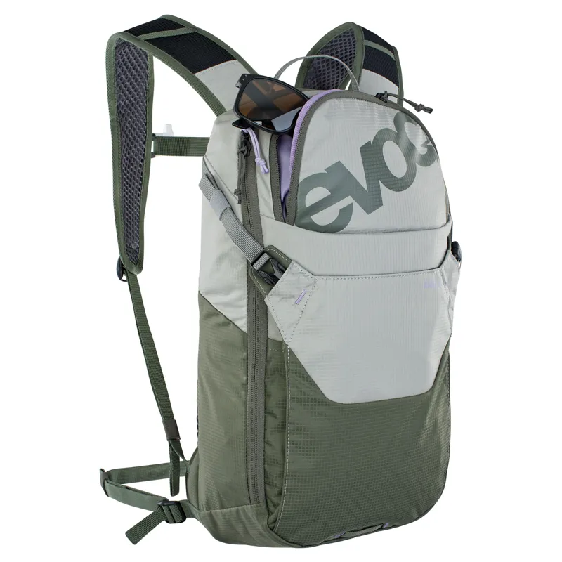 EVOC Ride 8 Hydration Backpack 8 Litre + 2 Litre Bladder - Stone/ Dark Olive-2