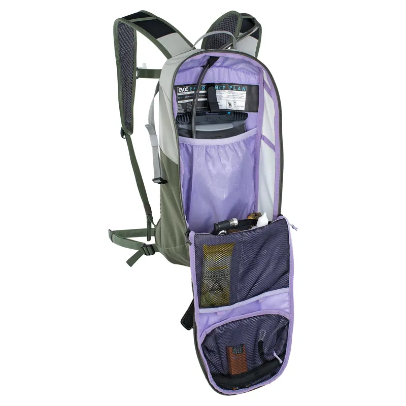 EVOC Ride 8 Hydration Backpack 8 Litre + 2 Litre Bladder - Stone/ Dark Olive-5
