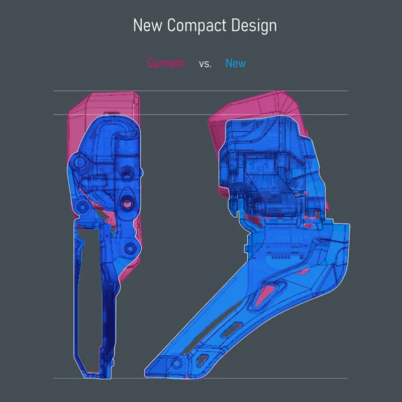 Shimano FD-R8150 Di2 12-Speed E-tube Double Braze-on Front Derailleur-3