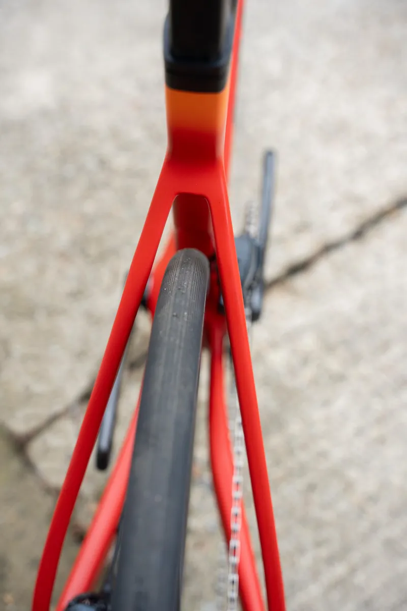 Ridley Falcn RS Road Race Bike Frameset - Matt Black/ Red/ Orange-6