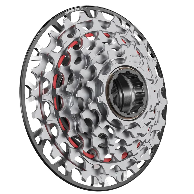 SRAM XS-797 T-Type 7 Speed 10-24 Teeth Downhill XD Cassettes - Silver/ Black-1