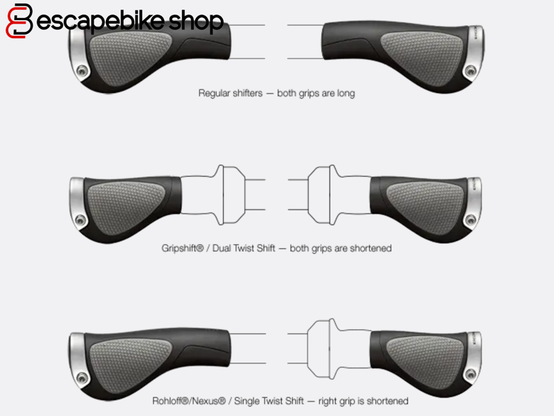 Ergon GP1 Ergonomic Handlebar Grips -  Black-1