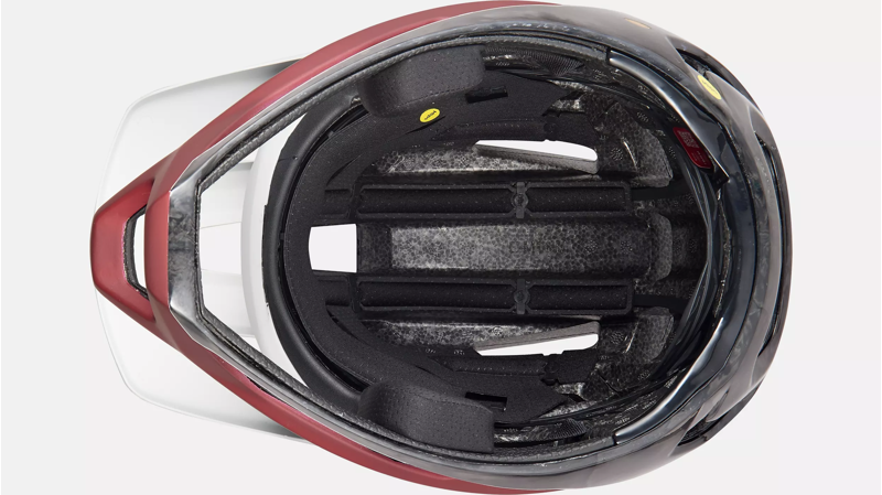 Specialized Gambit Full Face Carbon Helmet - Dove Grey/ Maroon-6