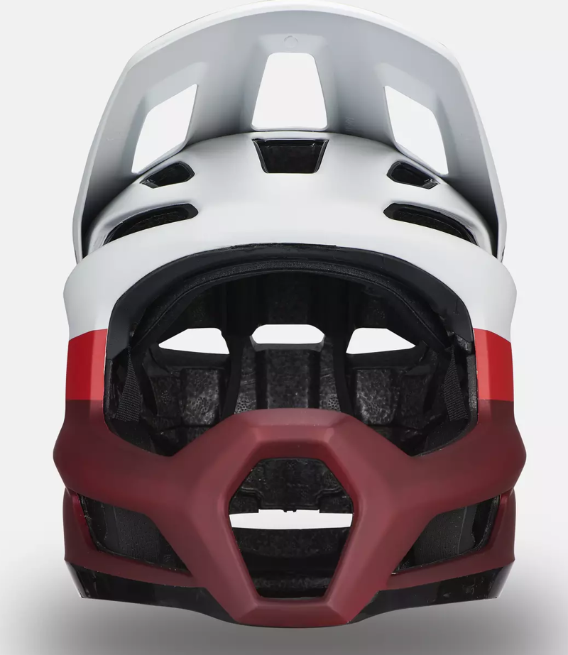 Specialized Gambit Full Face Carbon Helmet - Dove Grey/ Maroon-1