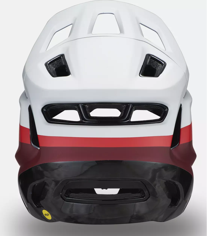 Specialized Gambit Full Face Carbon Helmet - Dove Grey/ Maroon-2