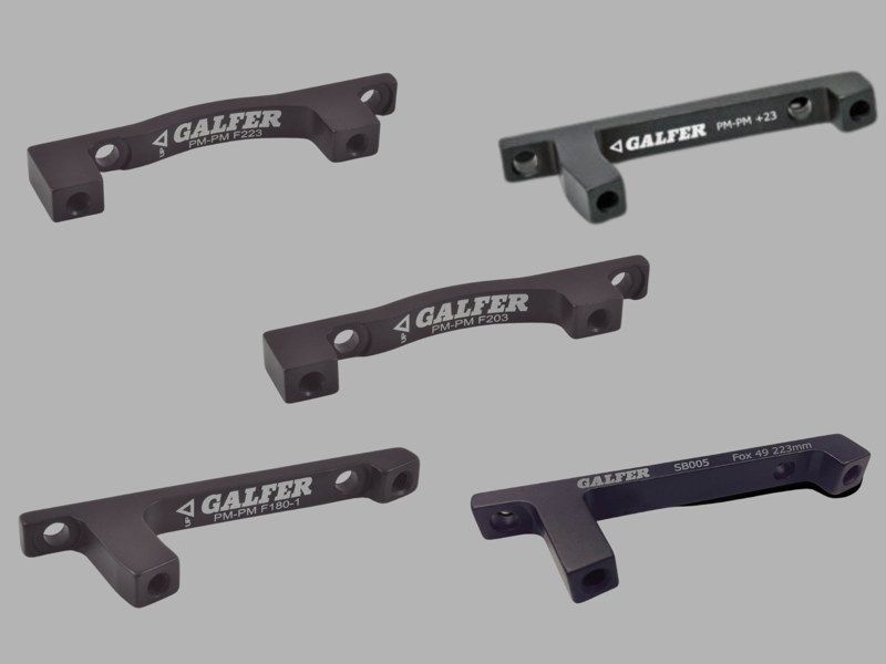 Galfer Bike Radial Postmount Disc Brake Caliper Adapters - Black