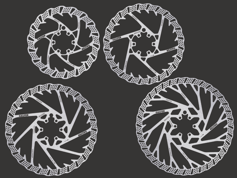 Galfer Shark 6 Bolt Disc Rotors - Silver