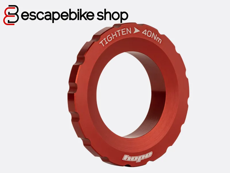 Hope Centre Lock Disc Lockring - External - Red
