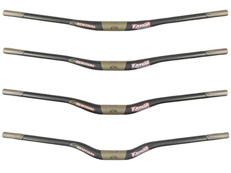 Renthal Fatbar 35 Carbon V2 Riser Handlebars - Black/ Gold
